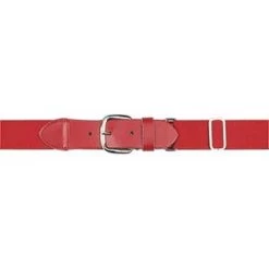 Markwort Elastic Belt With Leather Tab - Red